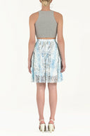 Gray Sleeveless woven  blouse  19470