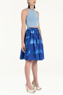 Turquoise Sleeveless woven  blouse  19470