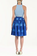 Turquoise Sleeveless woven  blouse  19470