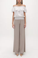 Green Lace  off shoulder  blouse  19473