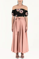 Navy Blue Zipped strapless blouse 19476