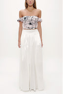 Salmon Zipped strapless blouse 19476