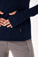 Navy Blue ZIPPER DETAILED HALLOWEEN KNITTED BLOUSE 19527