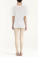 White Printed basic tshirt 19560