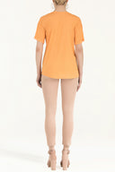 Orange Printed basic tshirt 19560
