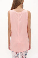 Salmon Printed sleeveless blouse  19561