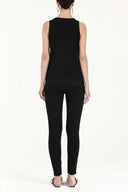 Black Laser cut wide cut blouse 19562