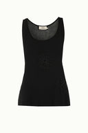 Black Laser cut wide cut blouse 19562