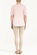 Pink Strappy   V-neck  blouse  19583