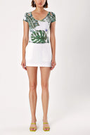 Green Patterned knitwear blouse 19591