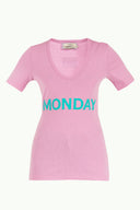 Pink V-neck  strappy   woven  blouse  19594