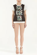 Ecru Strappy   wide cut woven  blouse  19595