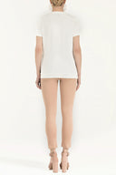 Ecru Strappy   wide cut woven  blouse  19595