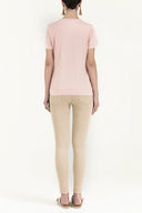 Pink Strappy   wide cut woven  blouse  19595