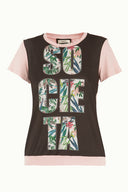 Pink Strappy   wide cut woven  blouse  19595