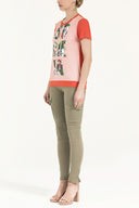 Coral Strappy   wide cut woven  blouse  19595