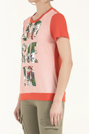 Coral Strappy   wide cut woven  blouse  19595