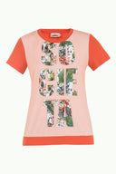 Coral Strappy   wide cut woven  blouse  19595