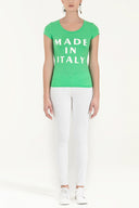 Green Strappy   basic t-shirt 19612