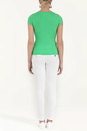 Green Strappy   basic t-shirt 19612