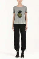 Gray Printed viscose blouse 19622