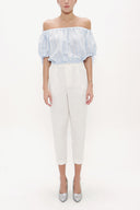 Blue Off shoulder  blouse  19628