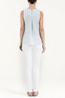 Blue Zipped wide cut blouse 19635