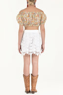 Orange Tied, elastic blouse 19636