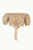 Orange Tied, elastic blouse 19636