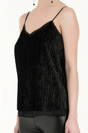 Black Velvet strappy blouse 19674