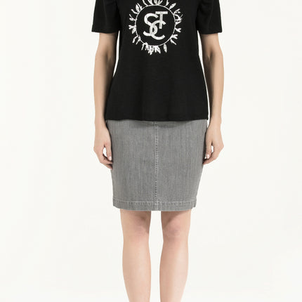 Baskılı Basic Pamuk Tshirt 19677