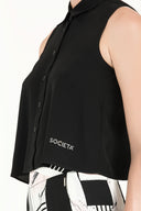 Black Crystal  gem  blouse  19681