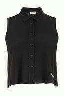 Black Crystal  gem  blouse  19681