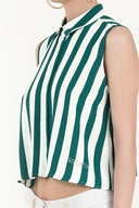 Green Crystal  gem  blouse  19681