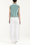 Green Crystal  gem  blouse  19681