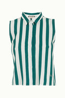 Green Crystal  gem  blouse  19681