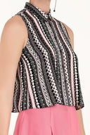 Pink Crystal  gem  blouse  19681