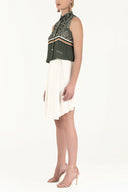 Patterned Crystal  gem  blouse  19681