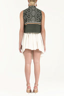 Patterned Crystal  gem  blouse  19681