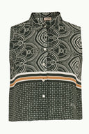 Patterned Crystal  gem  blouse  19681