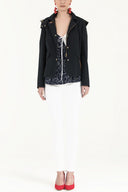 Navy Blue Wrap-over  strappy  blouse  19689