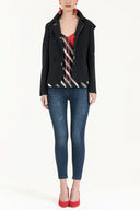 Striped Wrap-over  strappy  blouse  19689