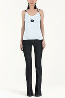 Blue Star  gem  strappy  blouse  19690