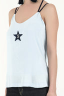 Blue Star  gem  strappy  blouse  19690