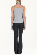 Navy Blue Star  gem  strappy  blouse  19690