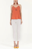 Orange Star  gem  strappy  blouse  19690