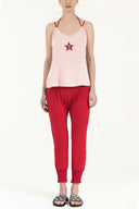 Salmon Star  gem  strappy  blouse  19690