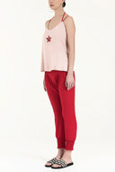 Salmon Star  gem  strappy  blouse  19690