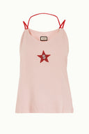 Salmon Star  gem  strappy  blouse  19690
