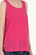Pink Printed wide cut sleeveless blouse 19692
